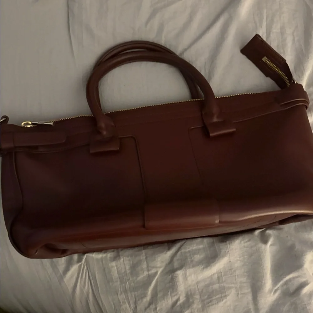 Theory Dark Brown Leather Briefcase